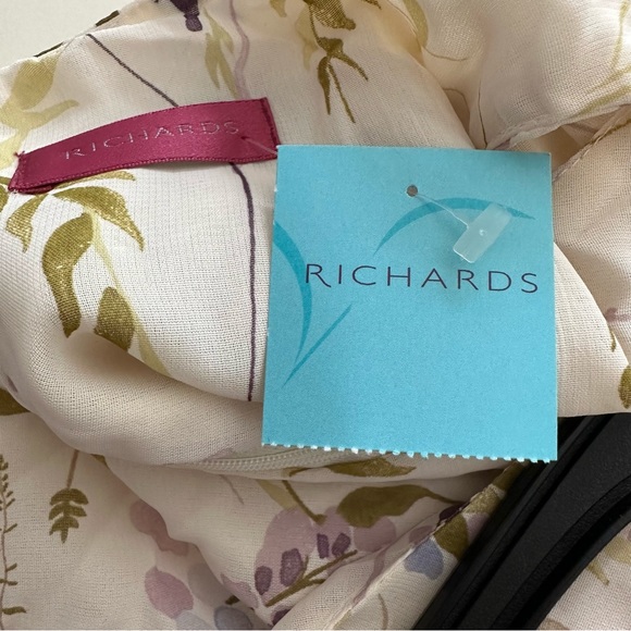 Richards Womens Maxi Dress Sz 12 USA 42 eur 14 UK. Cream w purple NWT VintageY2K - Picture 4 of 8